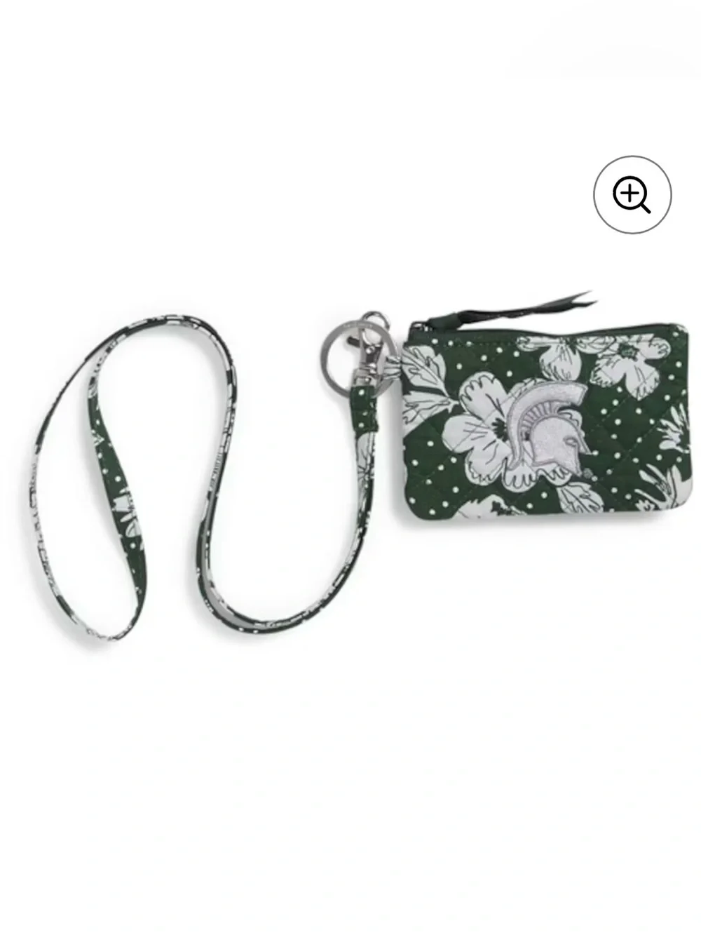 Vera Bradley MI Spartans Collegiate Zip ID Lanyard